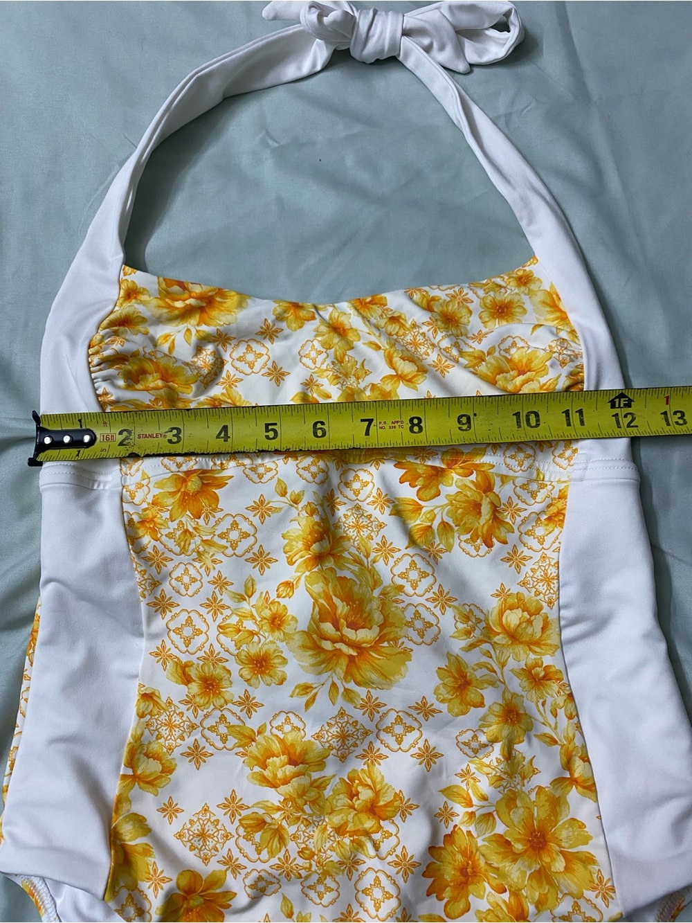 Lands' End Mosaic Floral Cutout Back High Leg Halter One Piece Swimwear Size 4 - Picture 9 of 9